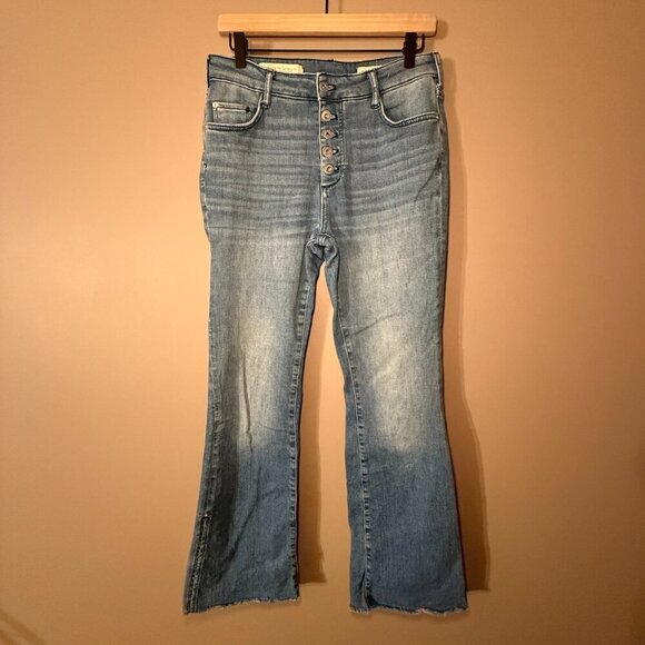 Women's 28 Pilcro Letterpress High-Rise Skinny Bootcut Jeans Anthropologie - Picture 4 of 11